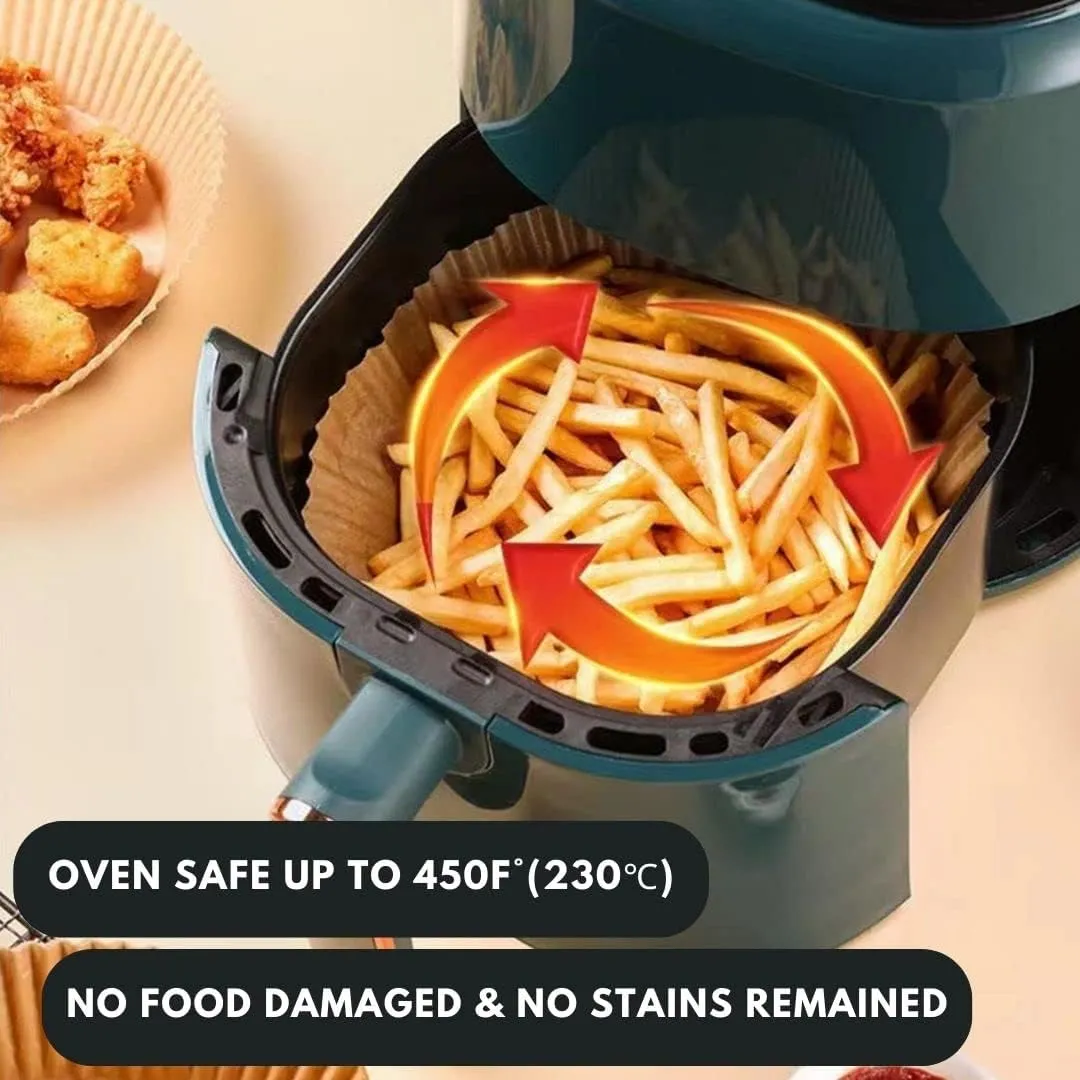 100 Pieces Of 16X4.5Cm Non Stick Air Fryer Disposable Paper Liner Tv-78
