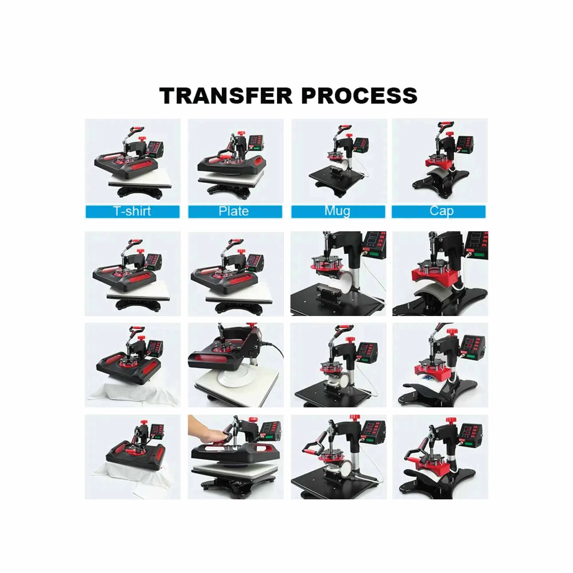5 in 1 Combo Heat Press | DIY Hobby Craft Logo Transfer | HVT Sublimation Printing