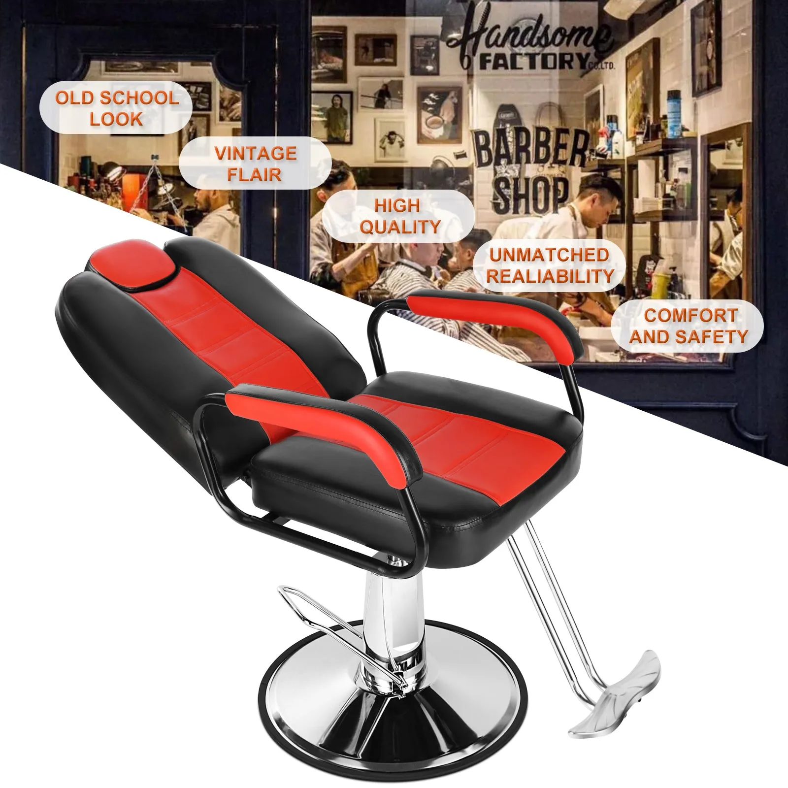 #5517 Hydraulic Recliner Barber Chair