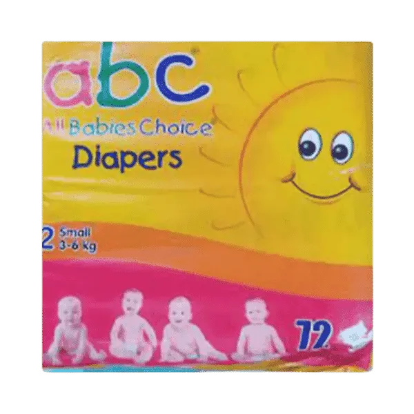 ABC DIAPERS 2 SMALL 3-6KG 72PCS