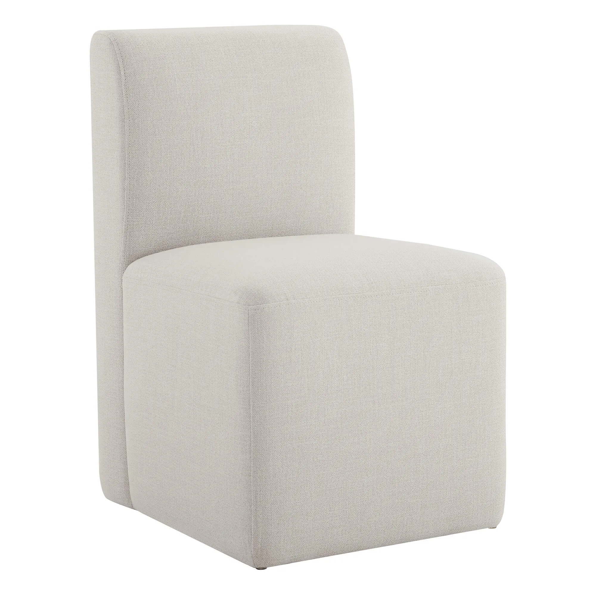 Aida Performance Fabric Dining Chair With Casters Base