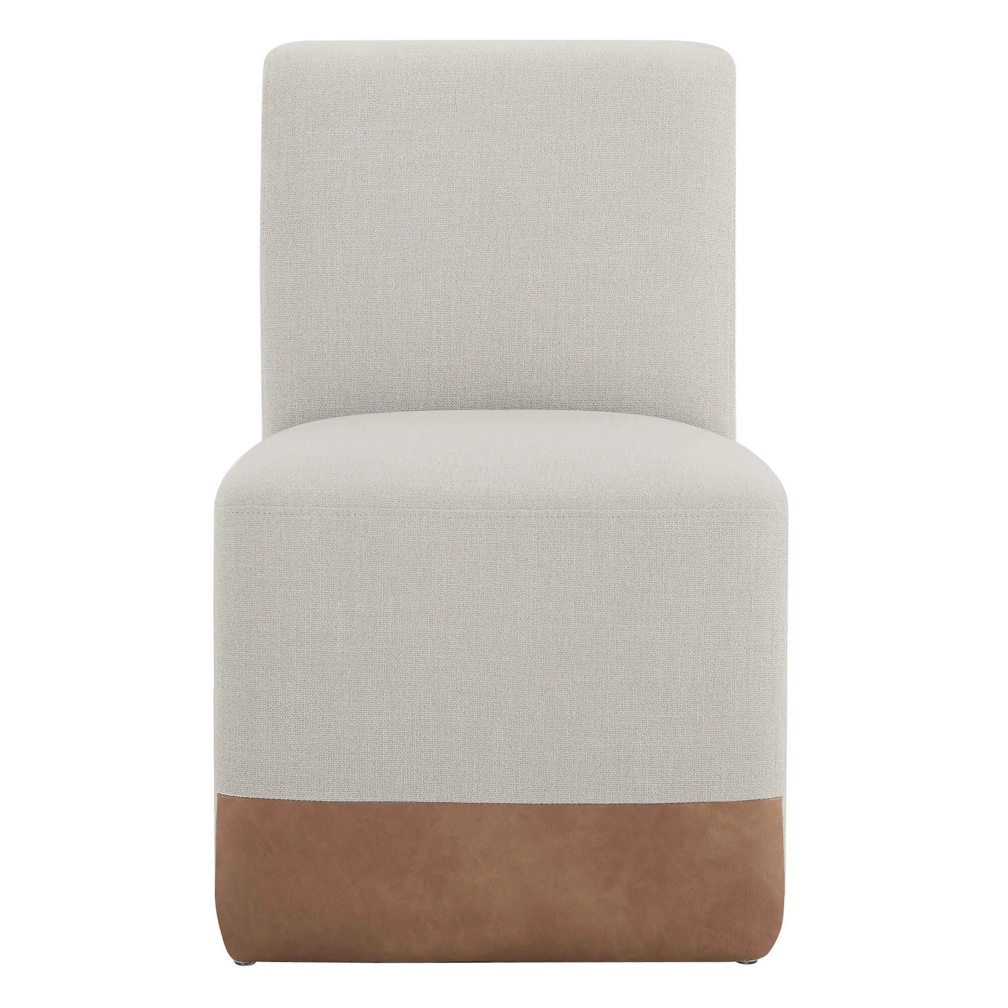 Aida Performance Fabric Dining Chair With Casters Base