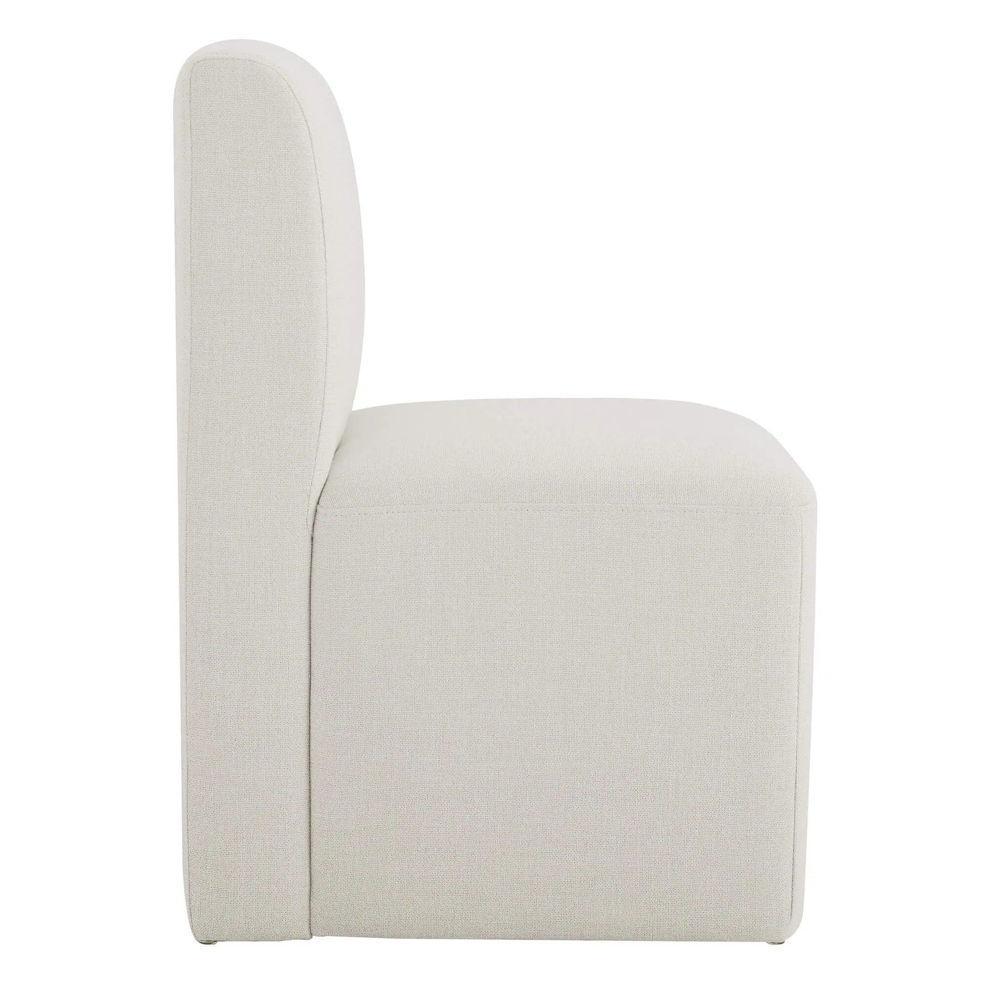 Aida Performance Fabric Dining Chair With Casters Base