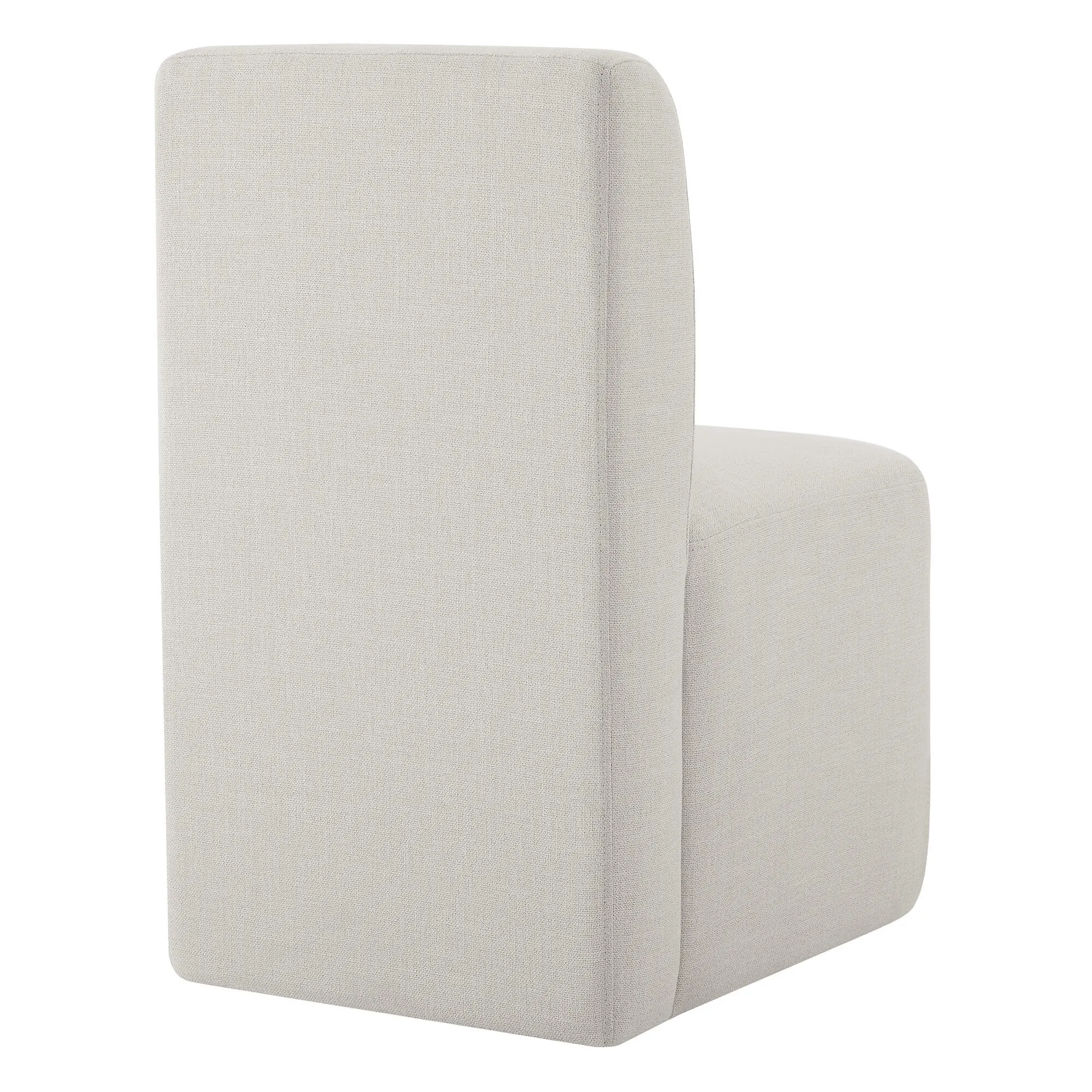 Aida Performance Fabric Dining Chair With Casters Base