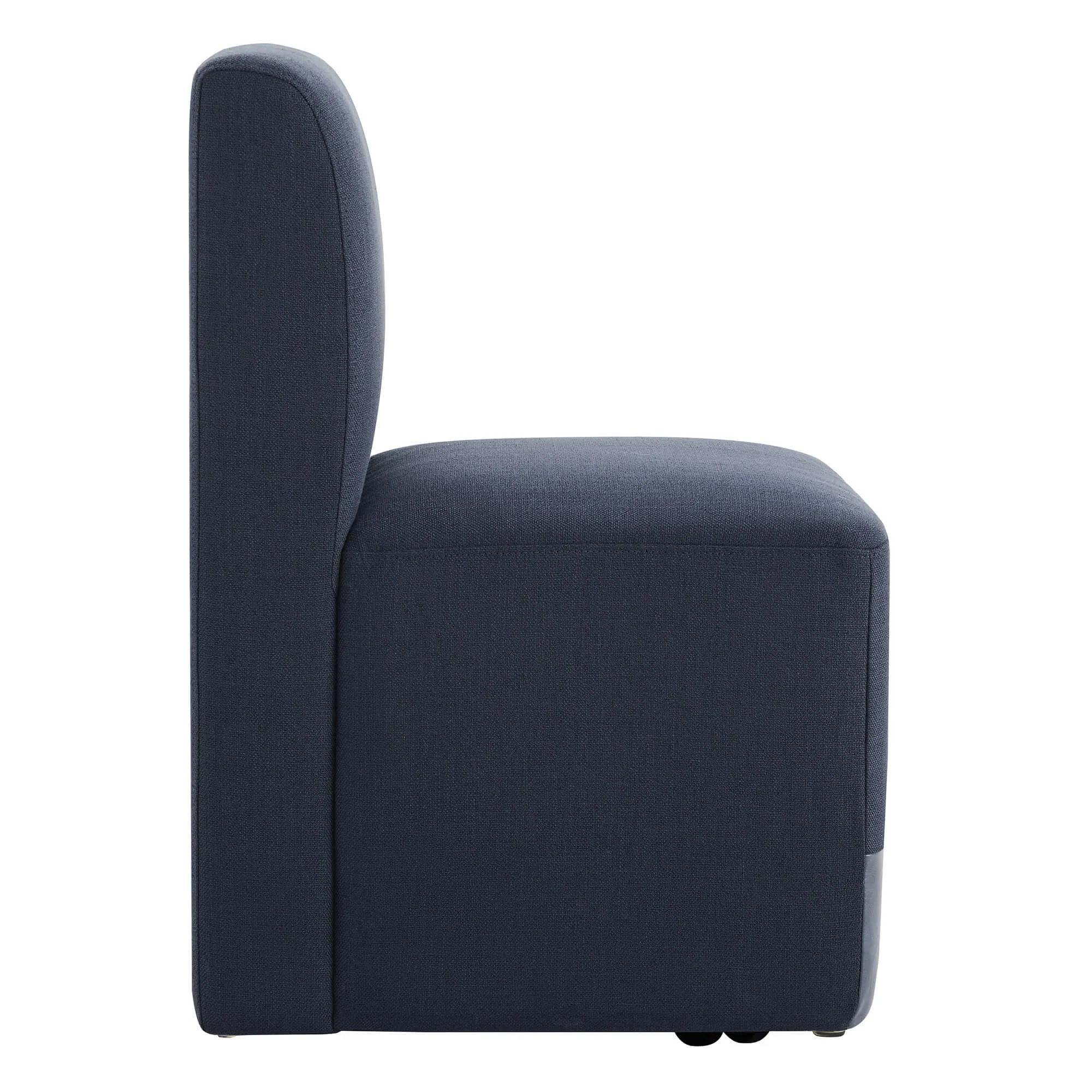 Aida Performance Fabric Dining Chair With Casters Base