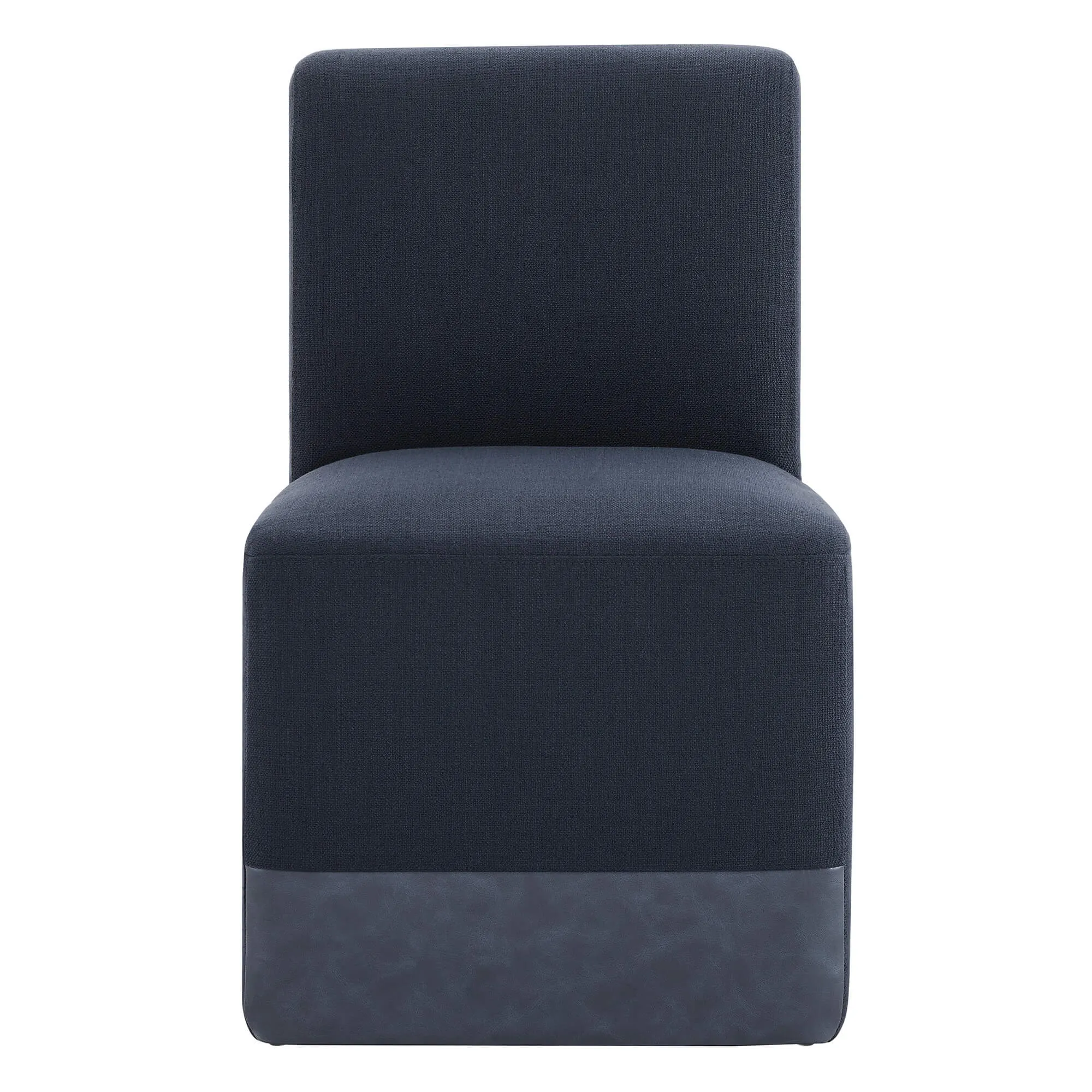 Aida Performance Fabric Dining Chair With Casters Base