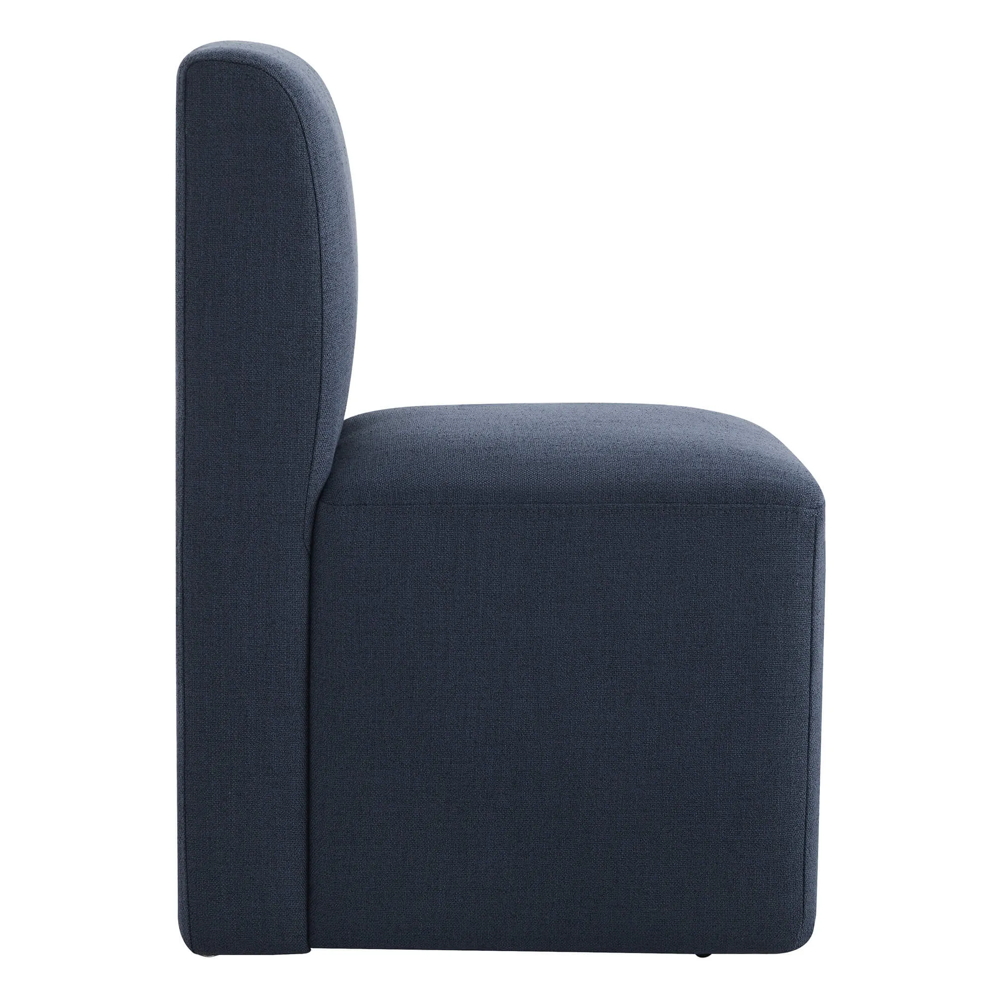 Aida Performance Fabric Dining Chair With Casters Base