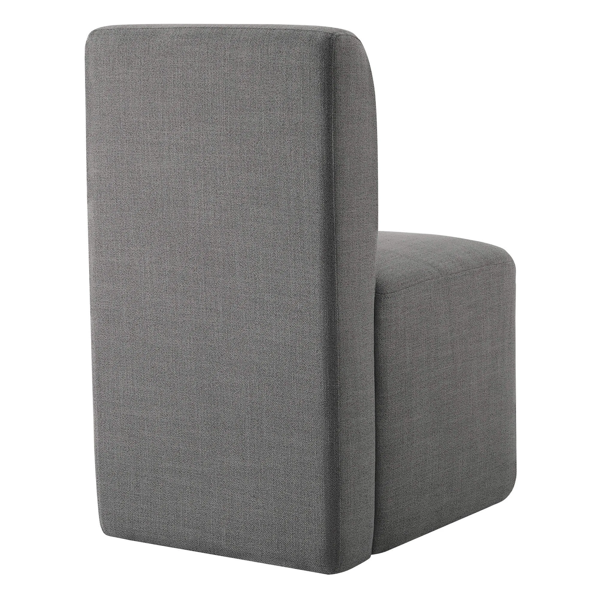 Aida Performance Fabric Dining Chair With Casters Base