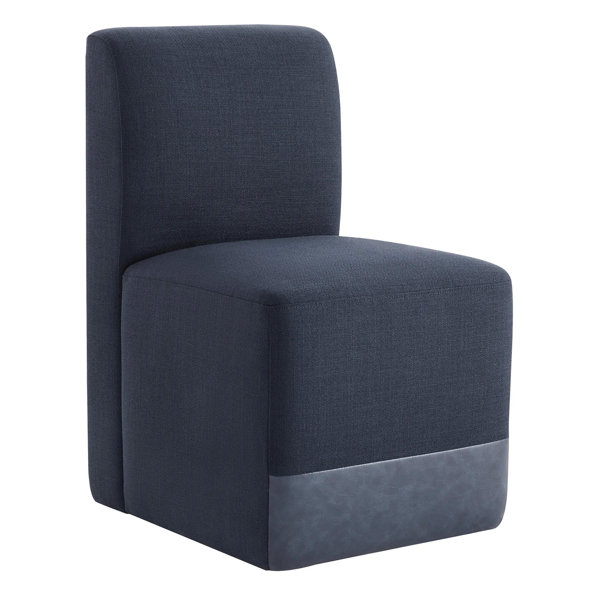 Aida Performance Fabric Dining Chair With Casters Base