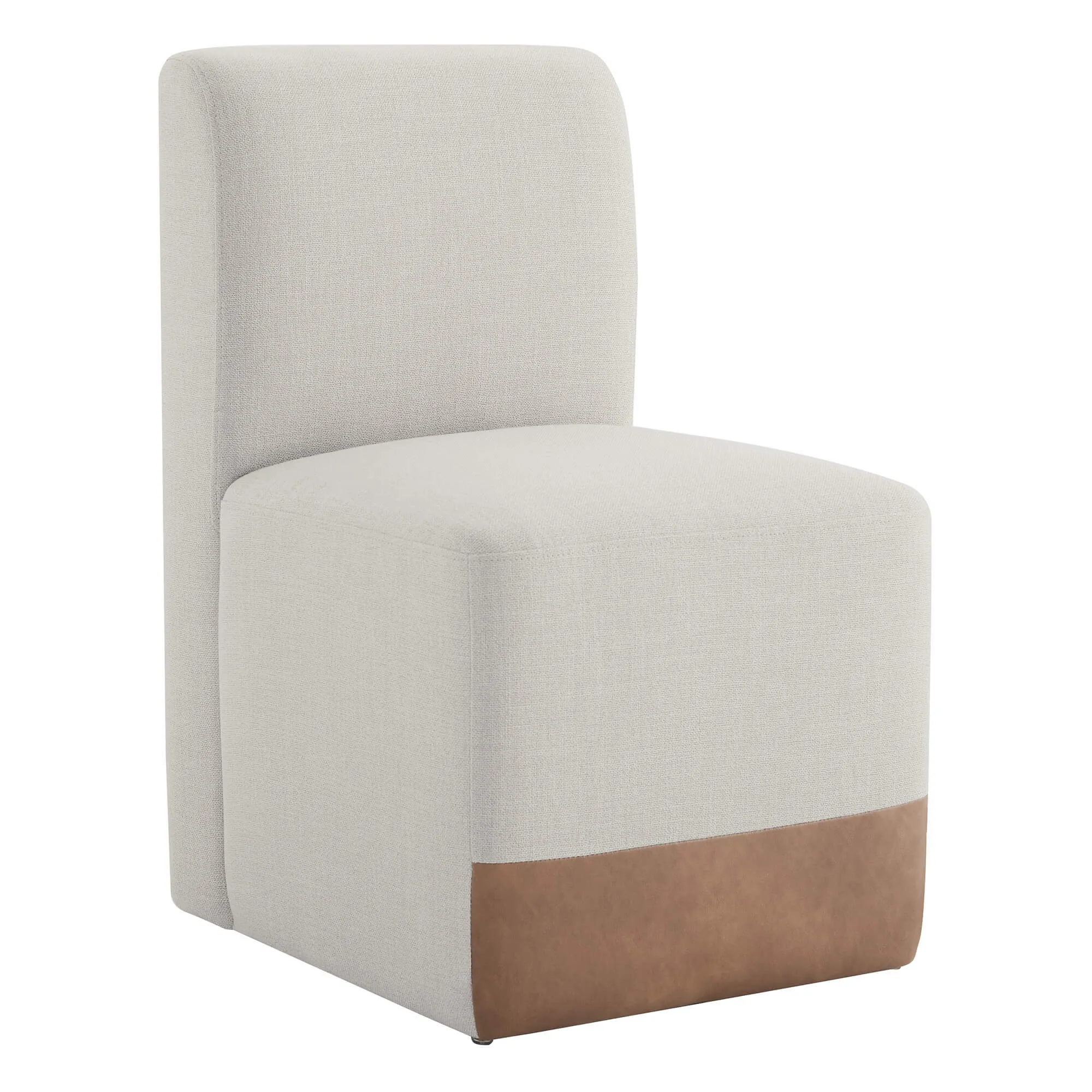 Aida Performance Fabric Dining Chair With Casters Base
