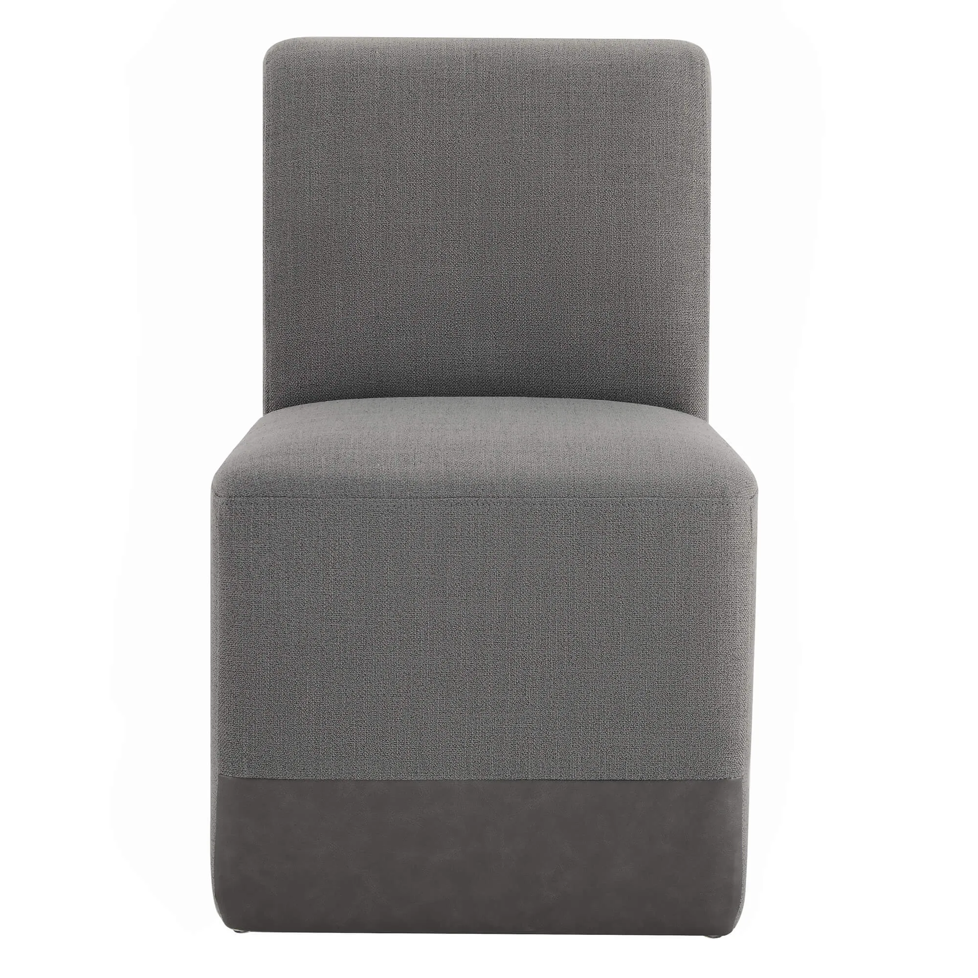 Aida Performance Fabric Dining Chair With Casters Base