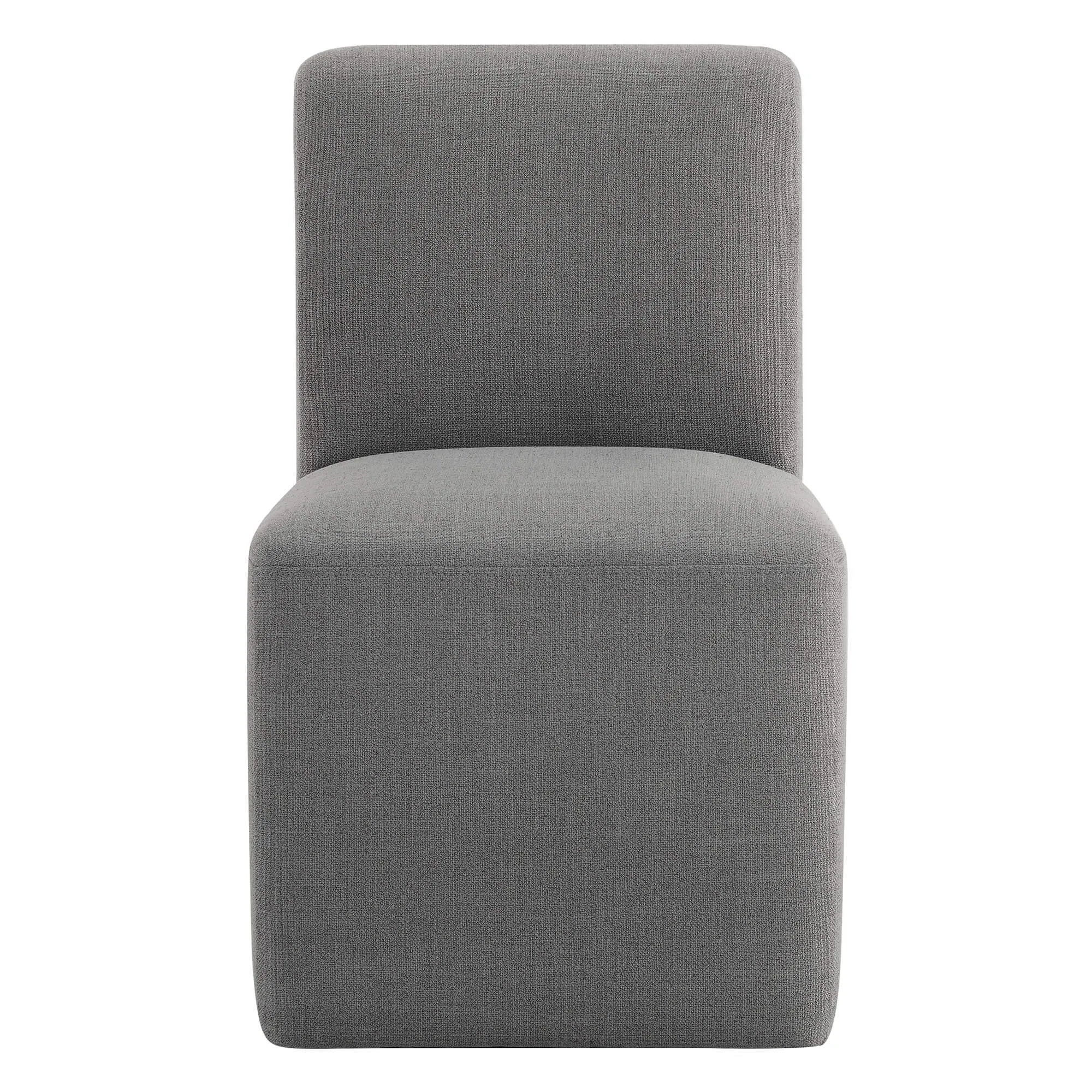 Aida Performance Fabric Dining Chair With Casters Base