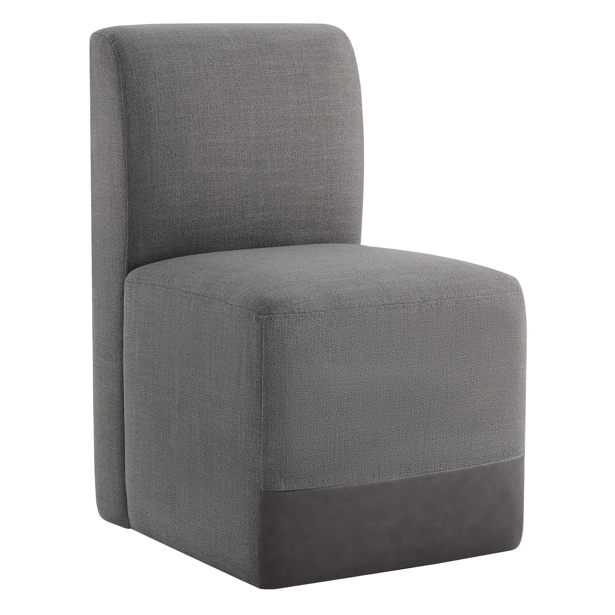 Aida Performance Fabric Dining Chair With Casters Base