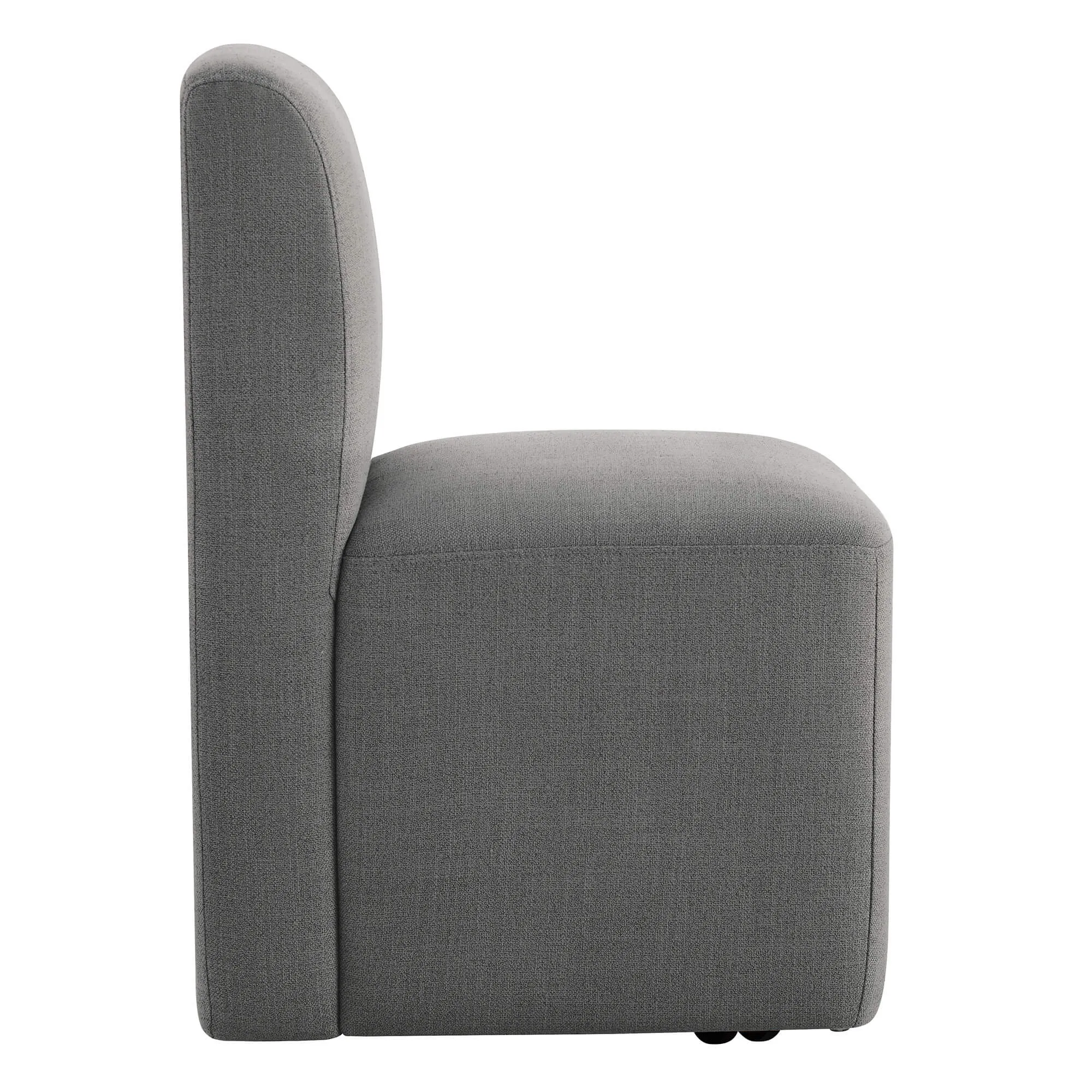 Aida Performance Fabric Dining Chair With Casters Base