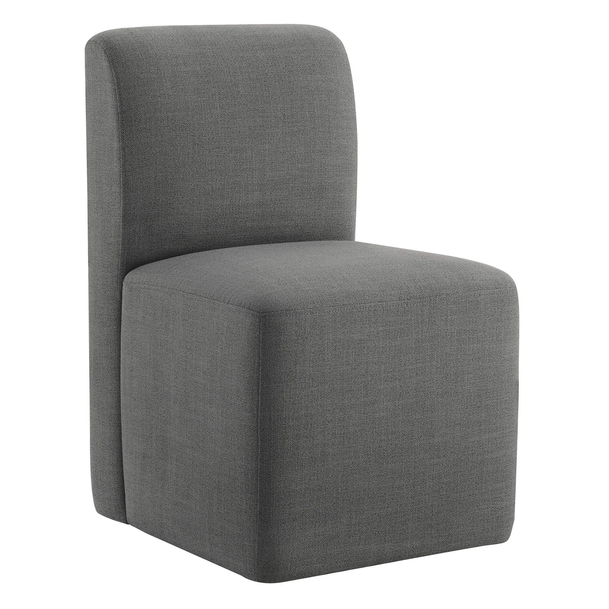 Aida Performance Fabric Dining Chair With Casters Base