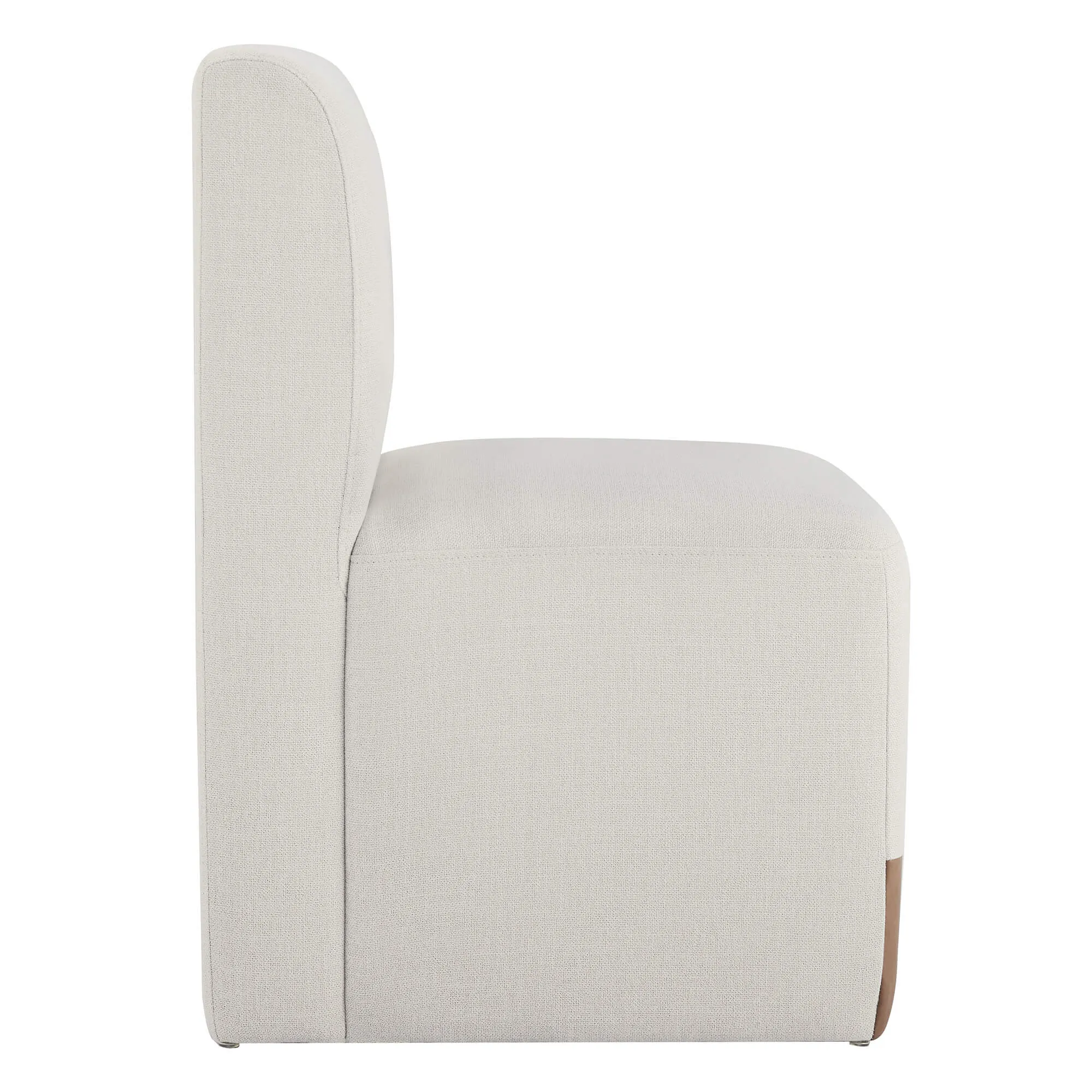 Aida Performance Fabric Dining Chair With Casters Base