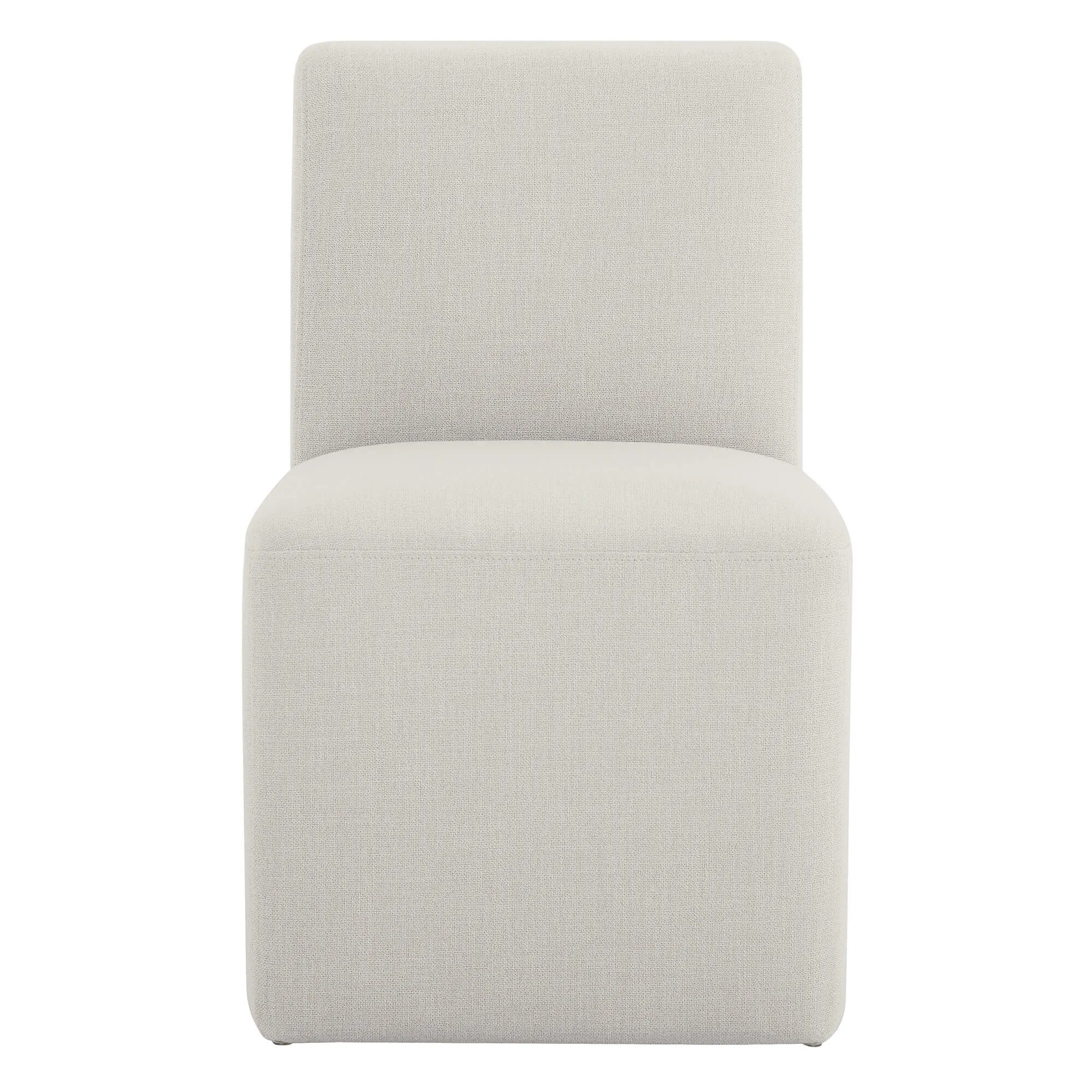 Aida Performance Fabric Dining Chair With Casters Base