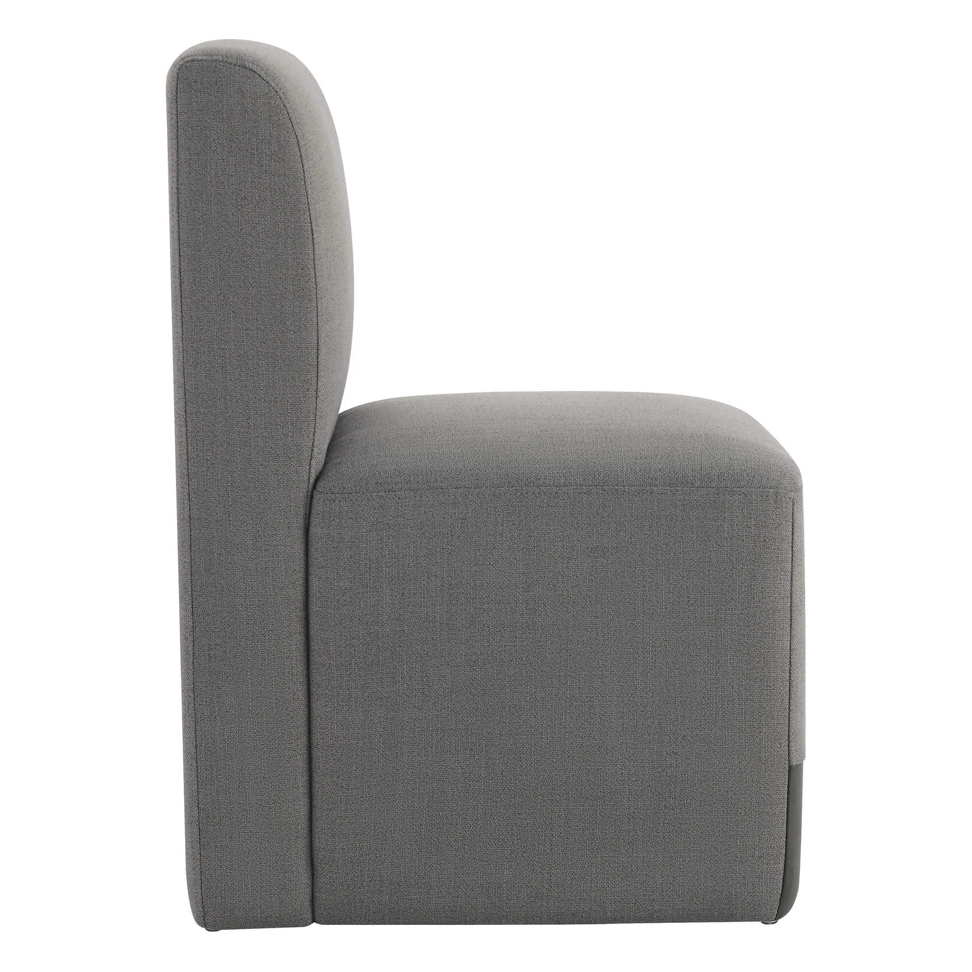 Aida Performance Fabric Dining Chair With Casters Base