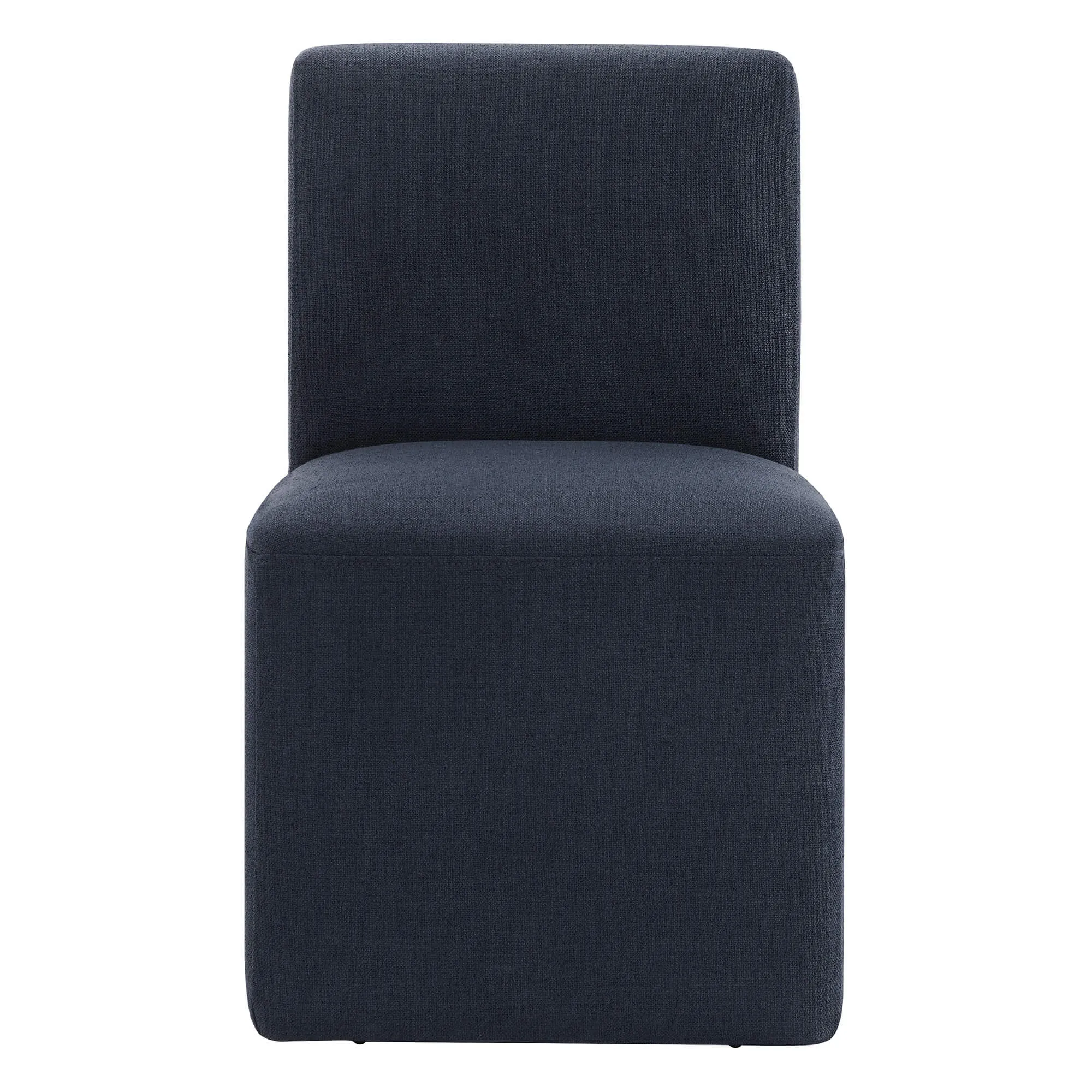 Aida Performance Fabric Dining Chair With Casters Base