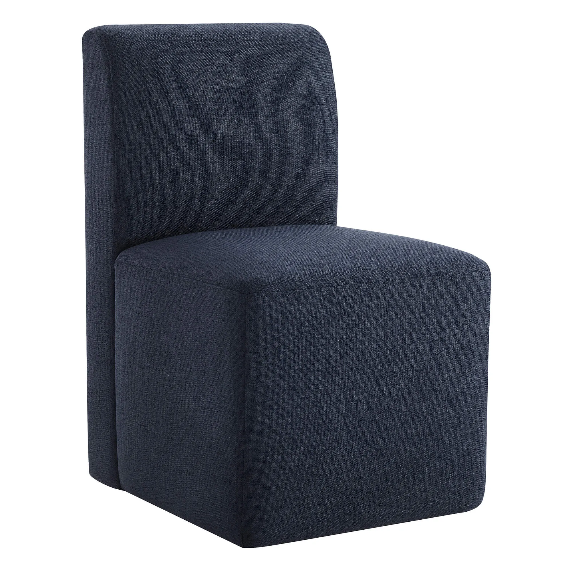 Aida Performance Fabric Dining Chair With Casters Base
