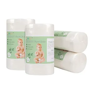 ALVABABY Disposable Flushable Liners for Cloth Diaper, Biodegradable Bamboo Cloth Diaper Liners, Compostable, Fragrance Free and Chlorine Free - 400 Sheets 4BBT02