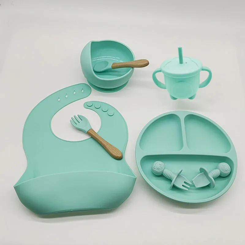 Baby 6/8-piece Silicone Tableware Set