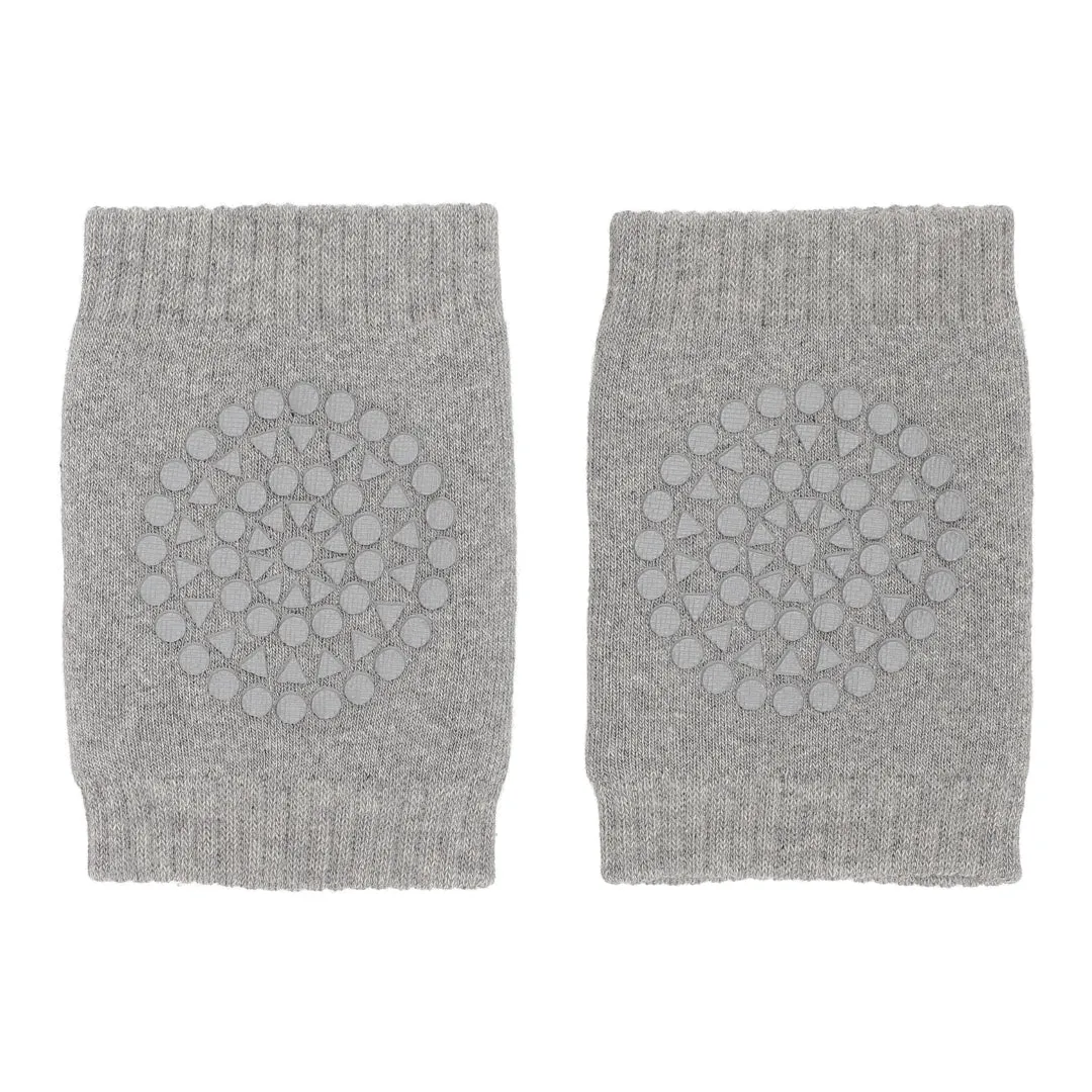 Baby anti-slip knee pad with grip for crawling - Grey Melange