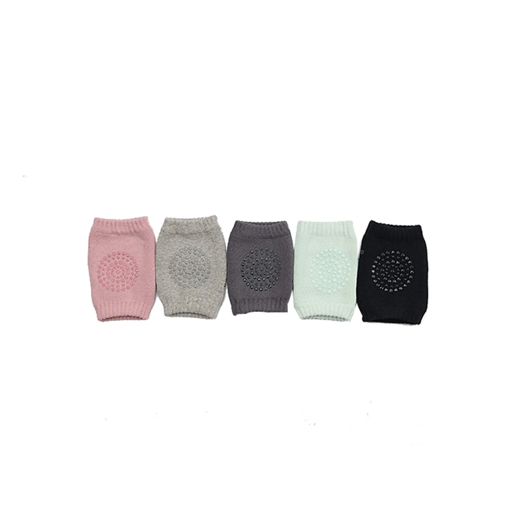 Baby Crawling Non-Slip Knees Baby Knee Pads Baby Protective Socks Baby Leg Warmers (5 Pairs)