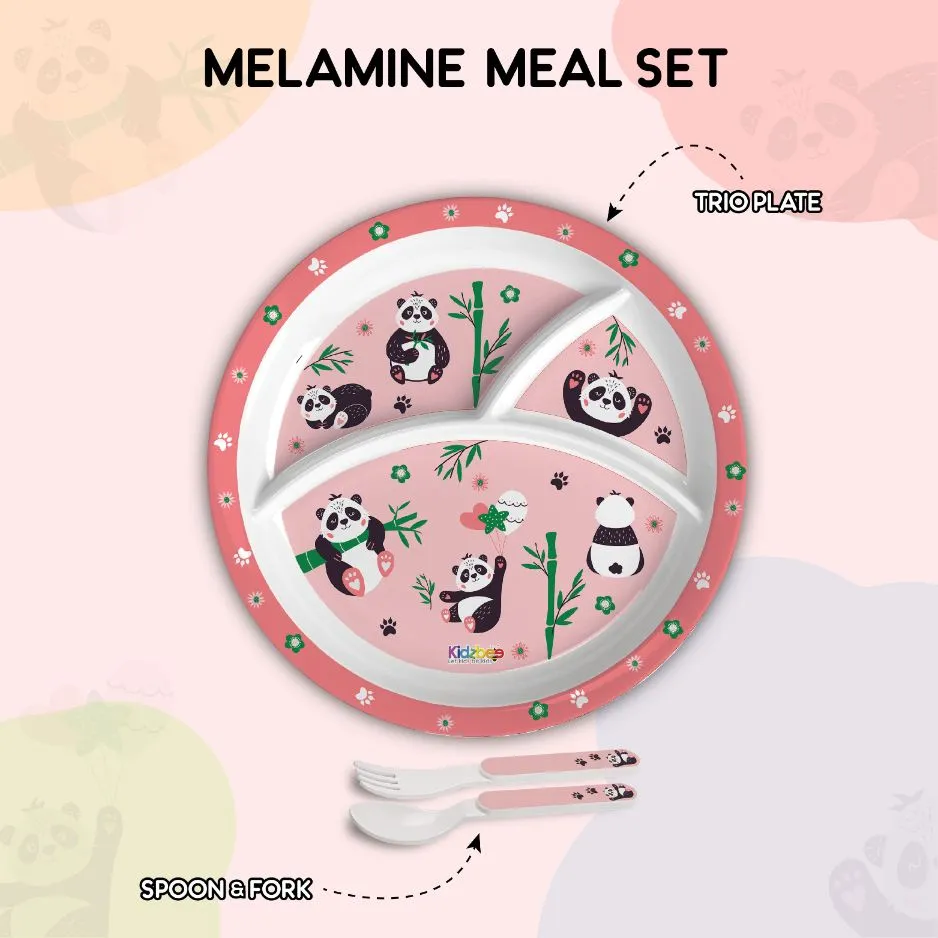 Bamboo Buddies Kids Melamine Meal, Set of 3