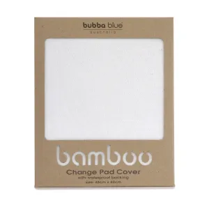 Bamboo White Waterproof Change Mat Cover/Large Bassinet Fitted Sheet