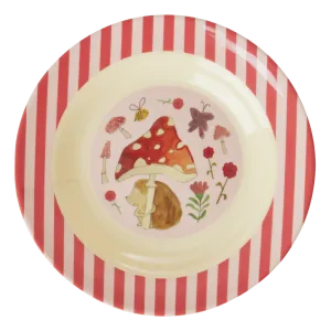 Bowl with Pink Happy Forest Print