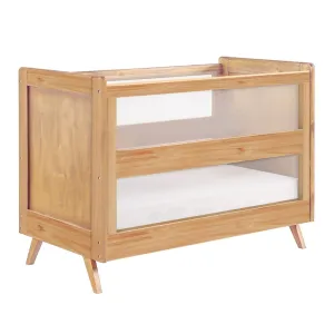 BreathableBaby Breathable Mesh 3-in-1 Convertible Crib - Beech