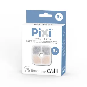 CatIt | Cat & Dog Water Fountain Filter Refills | Pack of 3 Replacement Cartridges for PIXI