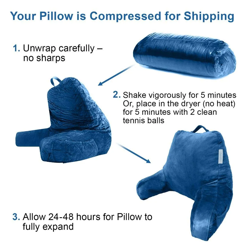 Comfort Cloud Reading Pillow Bed Wedge Large Adult for Back Support