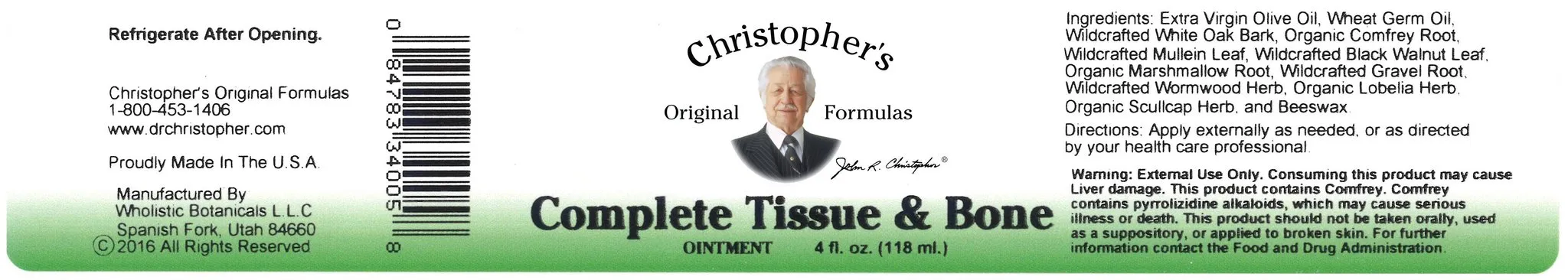 Complete Tissue & Bone - 4 oz. Ointment