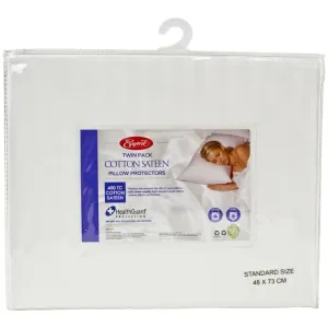 Cotton Sateen Pillow Protector - 2 PACK