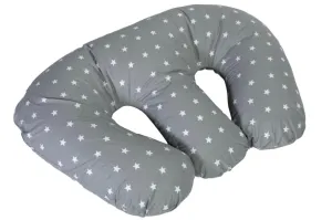 Cuddle Collection Twin Pillow Grey White Stars