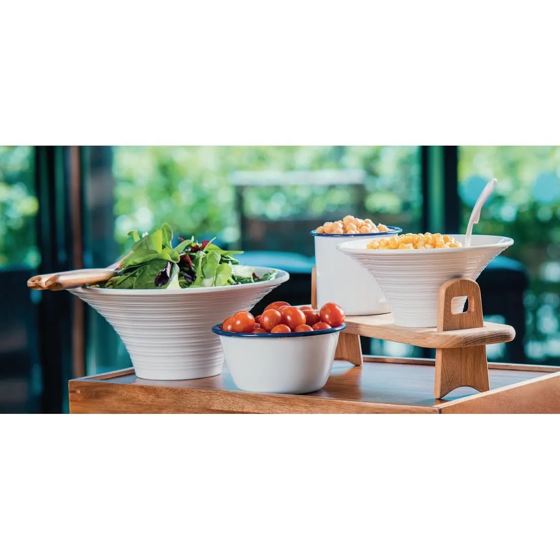 DC389 Olympia Enamel Pudding Bowls 155mm (Pack of 6)