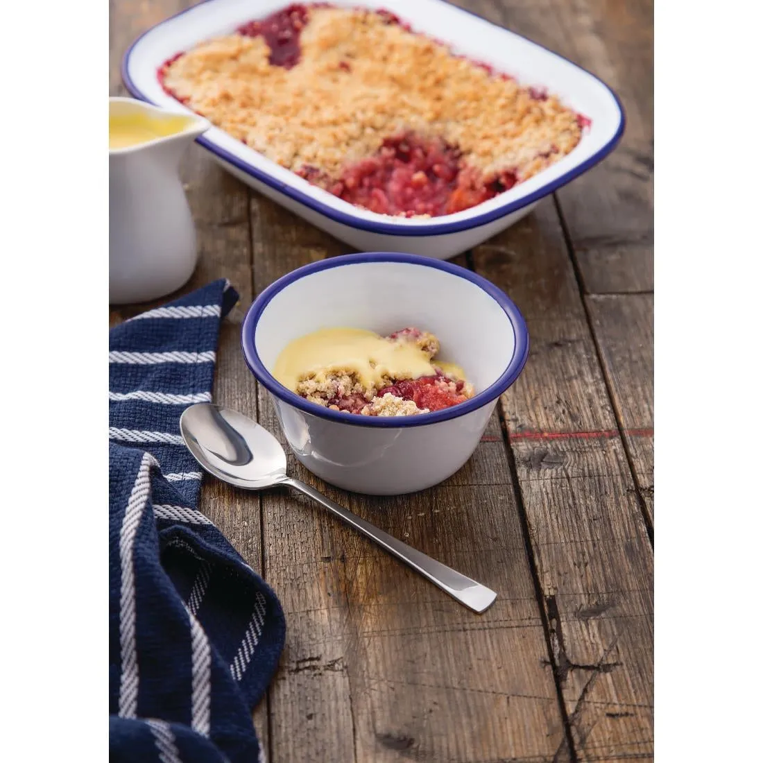 DC389 Olympia Enamel Pudding Bowls 155mm (Pack of 6)