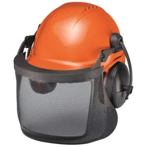 ELVEX Proguard Woodsman's Helmet with Nylon Mesh Visor