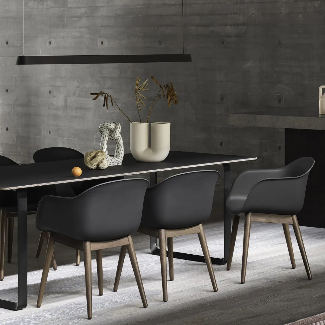 Fiber Armchair - Wood Base