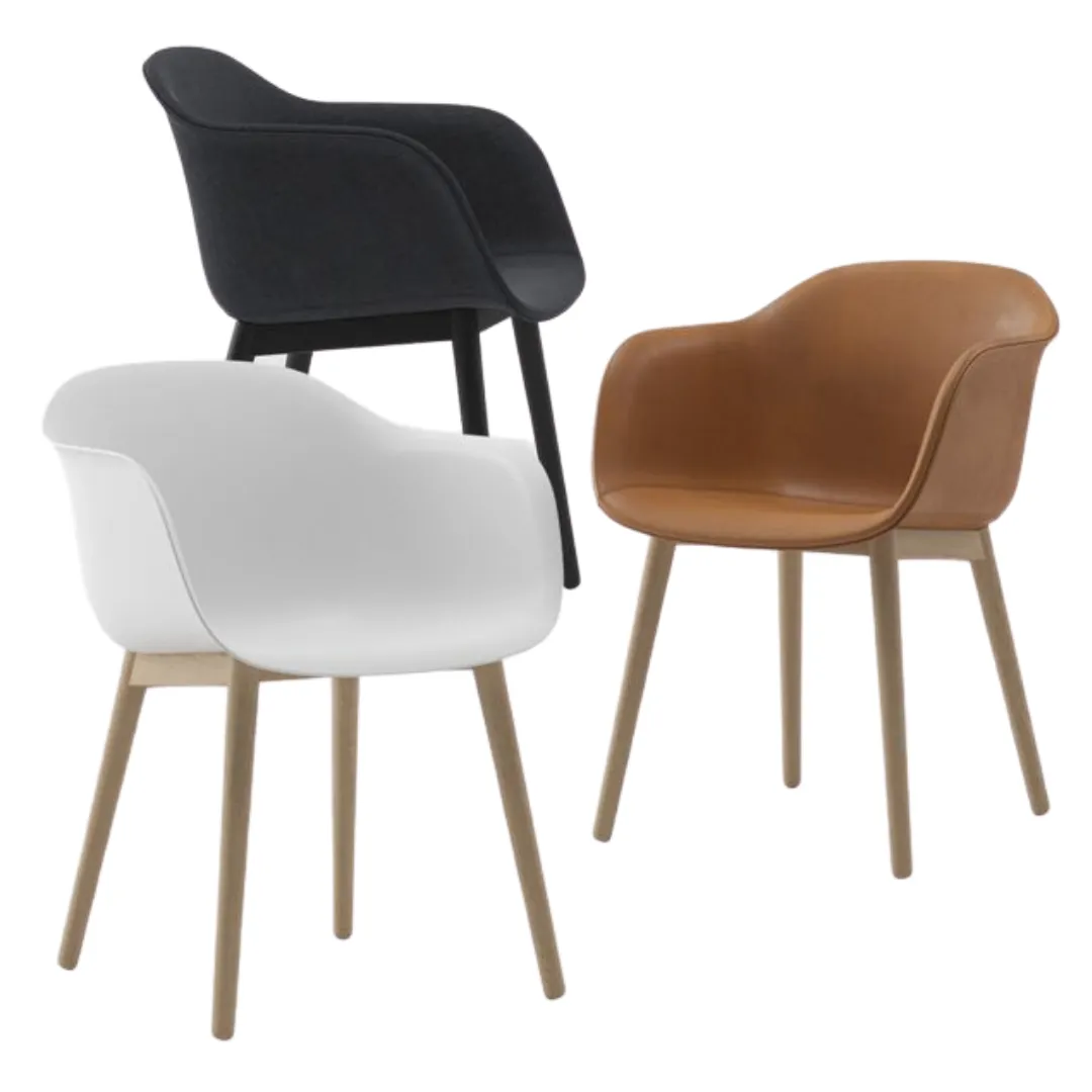 Fiber Armchair - Wood Base