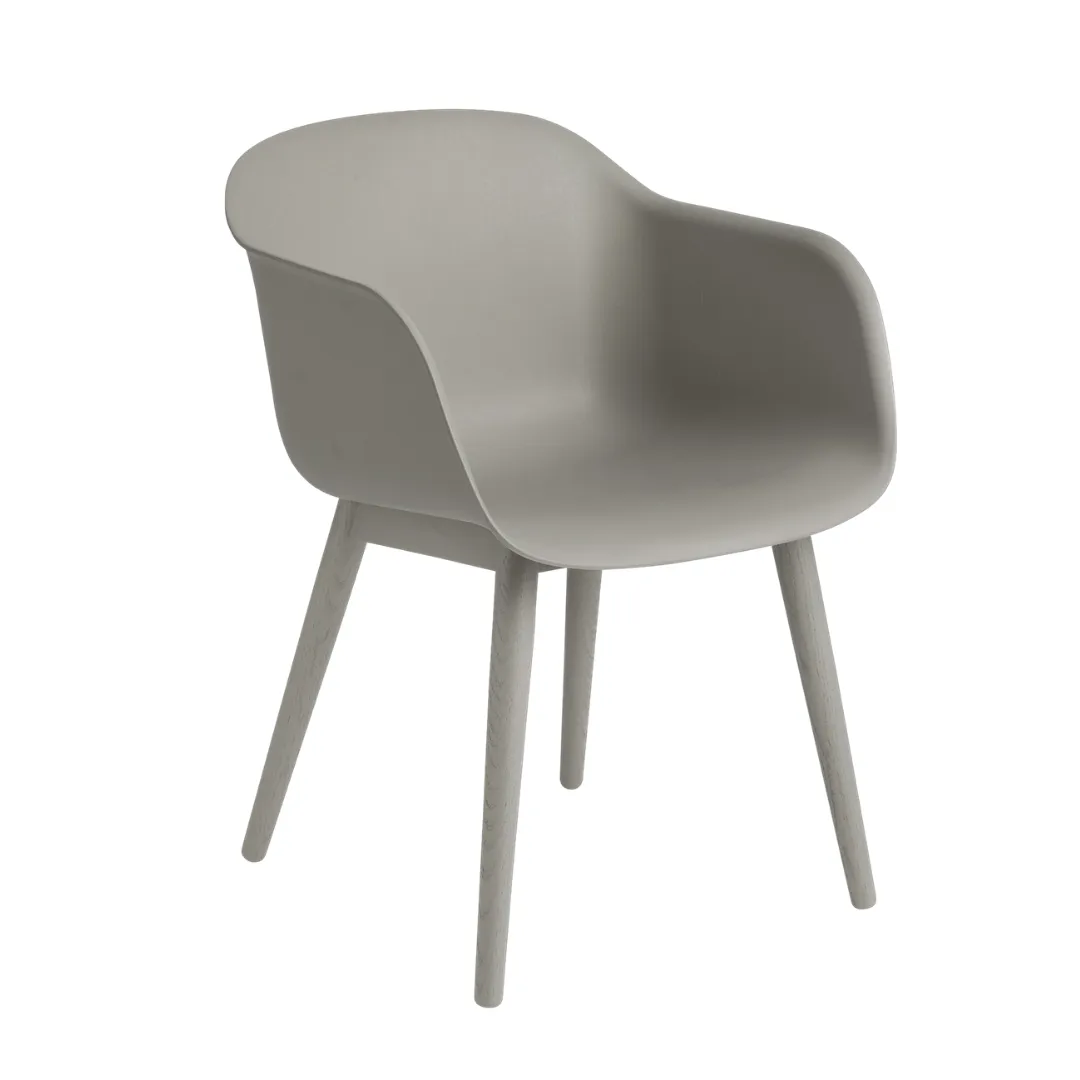 Fiber Armchair - Wood Base