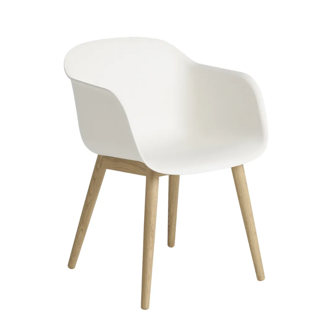 Fiber Armchair - Wood Base