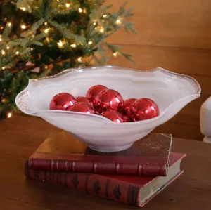 GLASS Alabaster Wave Large Bowl (White)