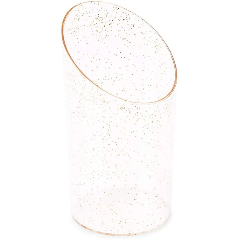Gold Glitter Mini Dessert Cups with Spoons, Serves 60 (3 oz, 120 Pieces)