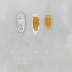 Grade A Unfiltered Clover Honey Filled Single Use Spoons