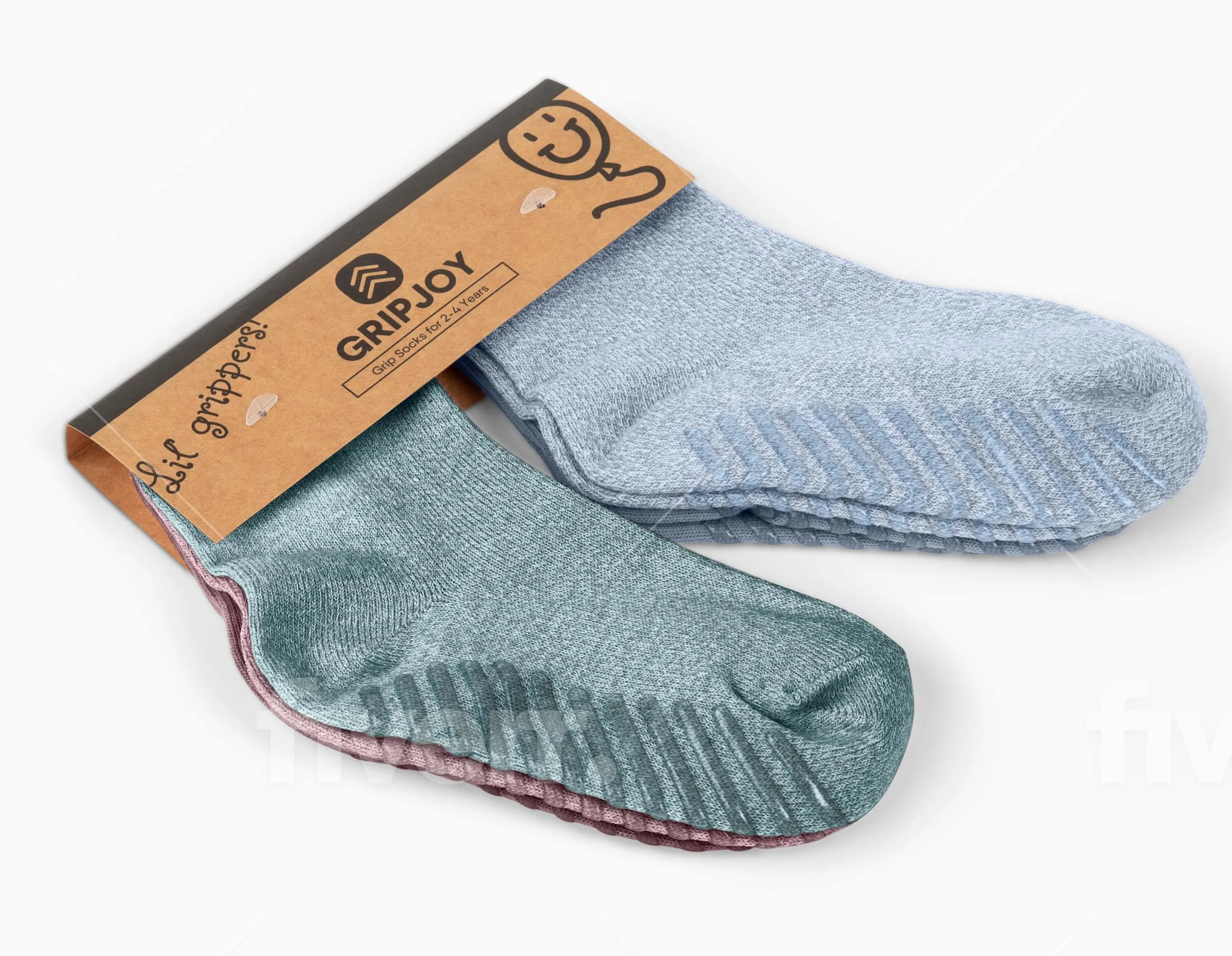 Gripjoy Socks Toddlers & Kids Green, Blue, Maroon Grip Socks - 4 pairs