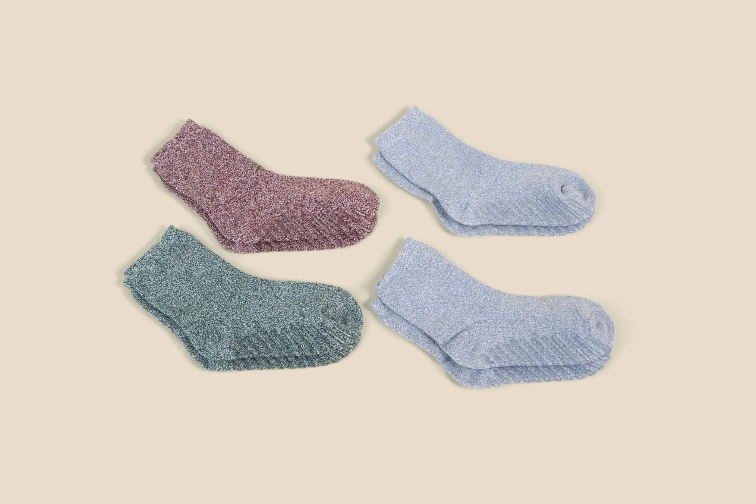 Gripjoy Socks Toddlers & Kids Green, Blue, Maroon Grip Socks - 4 pairs
