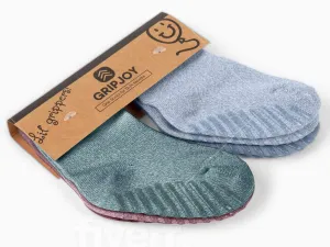 Gripjoy Socks Toddlers & Kids Green, Blue, Maroon Grip Socks - 4 pairs
